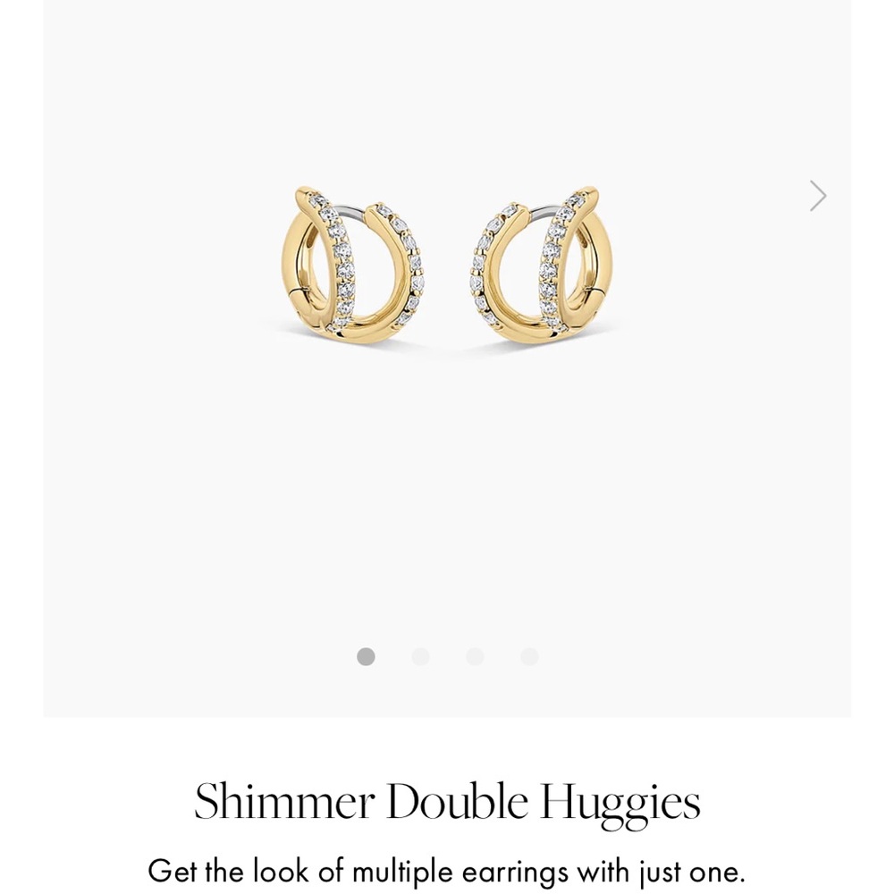 Gorjana Gold Shimmer Double Huggies